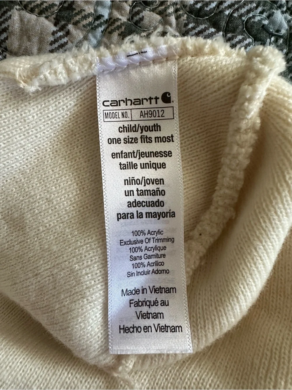 Carhartt Youth Cream Knit Cuffed Beanie
